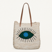 Wicker Bag Blue Eye