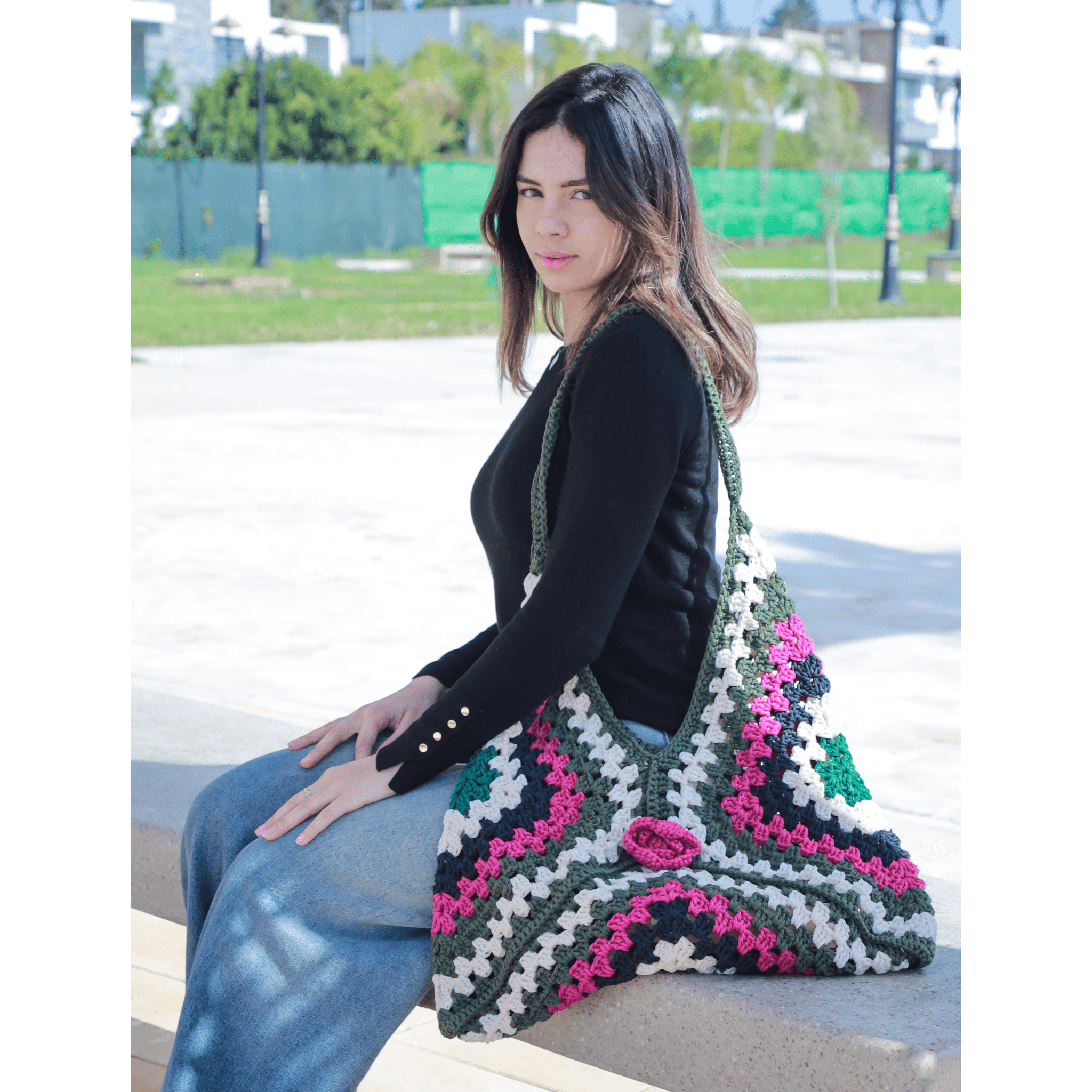 Crochet Super Tote bag_tote bag