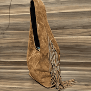 Suede Tote Bag Khaki_suede tote bag
